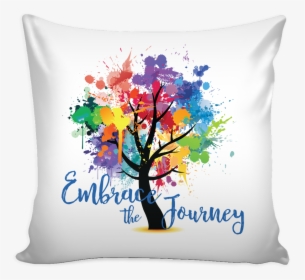 Embrace The Journey W/ Abstract Tree Of Life - Rainbow Painting On Wall, HD Png Download, Free Download