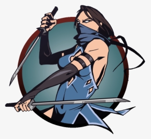 Ninja Girl Swords - Girl Ninja Gaming Logo, HD Png Download, Free Download