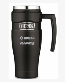 Thermos Elearning Black Travel Mug - Thermos Cup, HD Png Download, Free Download