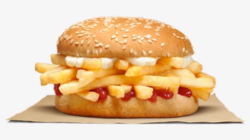 Burger King Nz French Fry Burger - Burger King, HD Png Download, Free Download