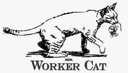 Meow Co Worker Cat Logo - Poster, HD Png Download, Free Download