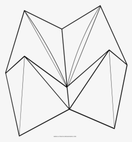 Paper Fortune Teller Coloring Page - Triangle, HD Png Download, Free Download