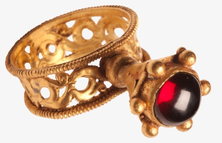 Gold Ring With Openwork Hoop , Png Download - Antique, Transparent Png, Free Download