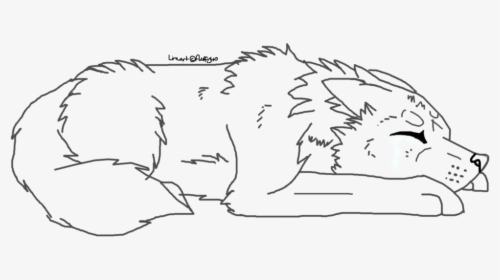 Sad Wolf Lineart - Line Art, HD Png Download, Free Download