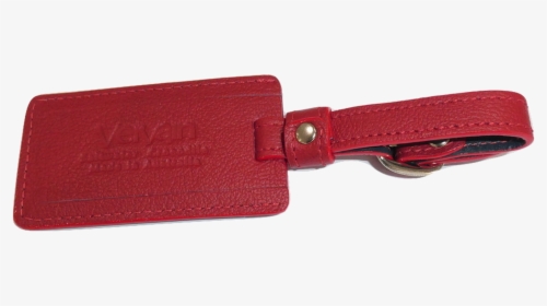 Luggage Tag - Red - Leather, HD Png Download, Free Download