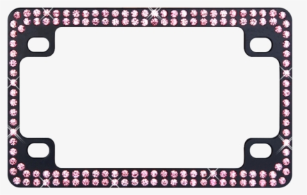 Black Metal Motorcycle Frame With Double Row Pink Crystals, HD Png Download, Free Download