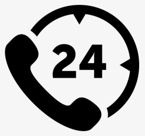 24 Hours Phone Service - 24 7 Phone Icon, HD Png Download, Free Download