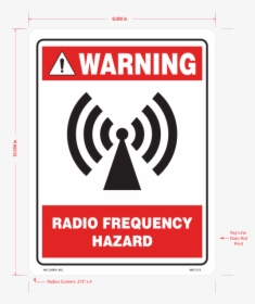 Radio Frequency Hazard Styrene Sign - Carmine, HD Png Download, Free Download