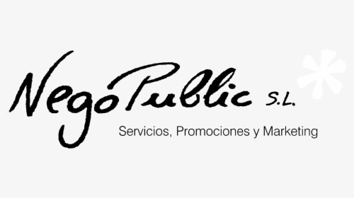 Negopublic S L Logo Black And White - Calligraphy, HD Png Download, Free Download