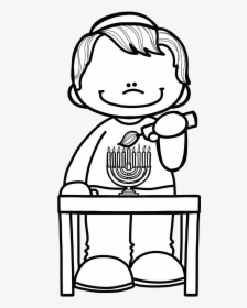 Happy Hanukkah Here Is A Freebie To Celebrate This - Hanukkah Clipart Black And White, HD Png Download, Free Download