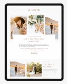 Le Soleil Wedding Squarespace Template Homepage - German Longhaired Pointer, HD Png Download, Free Download