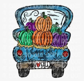 Pumpkin Truck (sublimation) - Truck With Pumpkins Clipart, HD Png Download, Free Download
