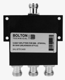 Bolton Technical Low Pim 3 Way Splitter 698 2700mhz - Radio, HD Png Download, Free Download