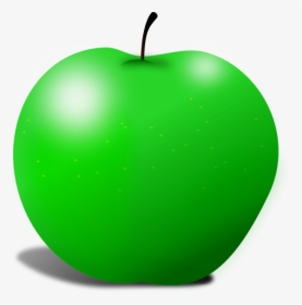 Vector Graphics Of Green Apple With Two Spotlights - Green Apple Cartoon Png, Transparent Png, Free Download