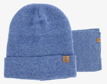 Blue Scarf And Beanie - Beanie, HD Png Download, Free Download