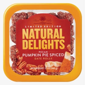 Natural Delights® Pecan Pumpkin Pie Spiced Date Rolls - Natural Delights Medjool Dates, HD Png Download, Free Download