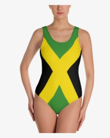 Jamaican Flag One Piece Swimsuit Spot Invasion Tv - One-piece Swimsuit, HD Png Download, Free Download