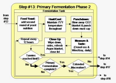 Process Graphic S13 - Primary Fermentation Of Wine Process, HD Png Download, Free Download