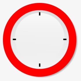 No Hands Modern Clock Svg Clip Arts - Red Clock No Hands, HD Png Download, Free Download