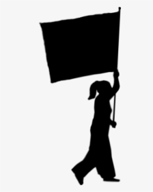 Marching Band Silhouette Clip Art - Flag Color Guard Transparent, HD Png Download, Free Download