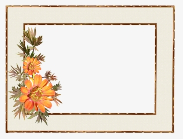 Frame, Floral, Gold Border, Decoration - Hd Decorative Border Design, HD Png Download, Free Download
