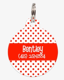 Red Dots Pattern Personalized Dog Id Tag For Pets"  - Fondo De Circulos Png, Transparent Png, Free Download