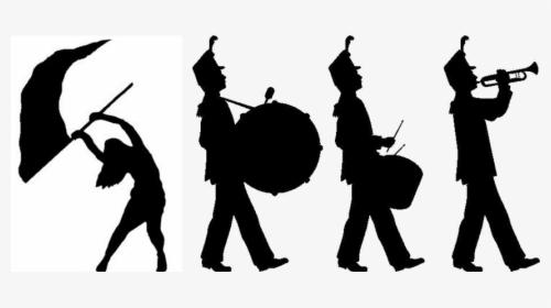 Marching Band Member - Clipart Marching Band Silhouette, HD Png Download, Free Download
