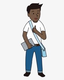 Estudiante Masculino (ilustración,clipart) - Hombre Estudiante Png, Transparent Png, Free Download