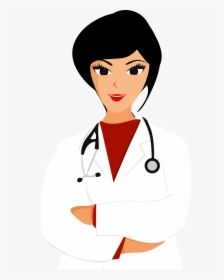 Medicine And Nurses Illustration Doctors Free Frame - Female Doctor Clipart, HD Png Download, Free Download