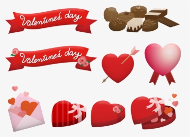 Valentine Clip Art, Hearts, Candy, Chocolate - Valentine's Day, HD Png Download, Free Download