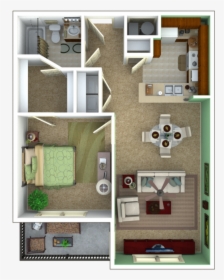 Senior Apartments Indianapolis Floor Plans Victorian - 1030 Square Feet Apartment, HD Png Download, Free Download