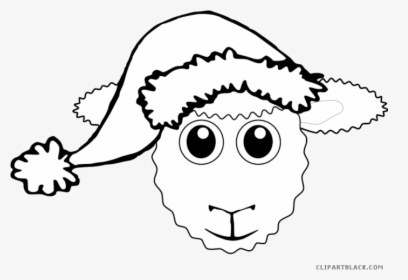 Black And White Sheep Animal Free Black White Clipart - Face Cat Coloring Clipart, HD Png Download, Free Download