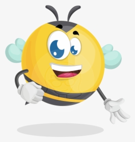 Simple Style Bee Cartoon Vector Character Aka Mr, HD Png Download, Free Download