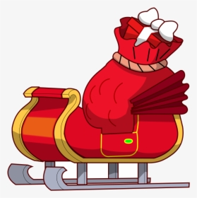 Sleigh Free Clipart Of Santa Claus Isacvale Transparent - Santa's Sleigh Clipart, HD Png Download, Free Download
