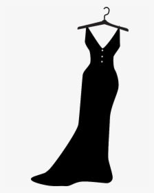 Dress Clipart Mannequin - Dress On Hanger Silhouette, HD Png Download, Free Download
