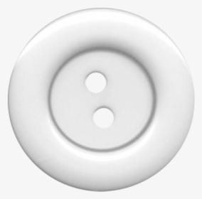 White Cloth Button With 2 Hole Png Image - Circle, Transparent Png, Free Download