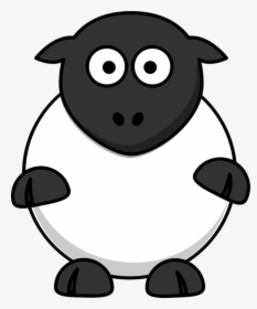 Line Art,head,monochrome - Cartoon Sheep Clipart, HD Png Download, Free Download