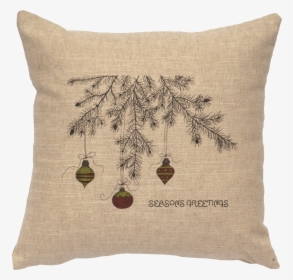 Christmas Bulbs Linen Pillow - Coloriage Branche De Sapin, HD Png Download, Free Download