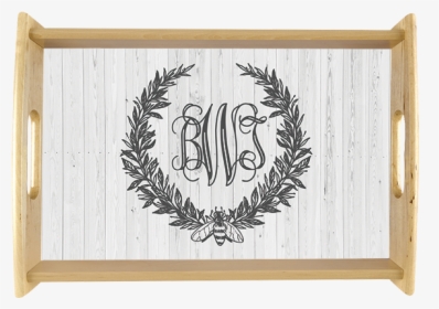 Bee Wreath Personalized Serving Tray" title="bee Wreath - Serving Tray, HD Png Download, Free Download