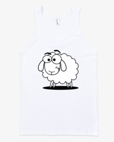 Sheep Fine Jersey Tank Top Unisex By Itee - White Top Front Transparent Background, HD Png Download, Free Download