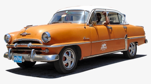 Orange Vintage Car Png, Transparent Png, Free Download