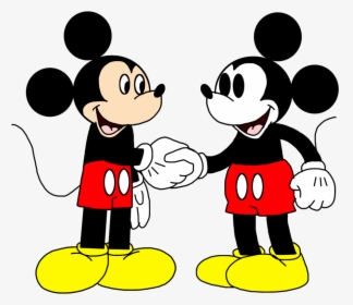 Clipart Child Polite - Mickey Mouse Shaking Hands, HD Png Download, Free Download