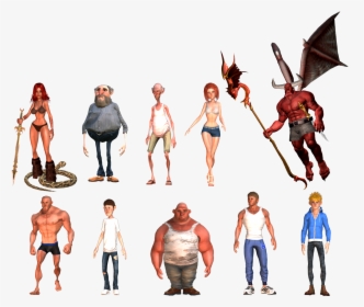 3d Cartoon Characters - Cartoon Character Model Sheet, HD Png Download, Free Download