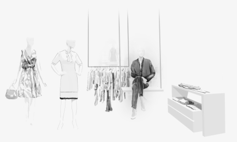 Drawing Mannequins Visual Merchandising - Hand Drawing Visual Merchandising, HD Png Download, Free Download