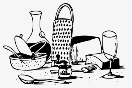 Cheese Clipart Cheese Platter - Italian Dinner Clipart Black And White, HD Png Download, Free Download