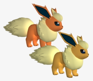 Transparent 3d Character Png - Flareon Eevee 3d, Png Download, Free Download