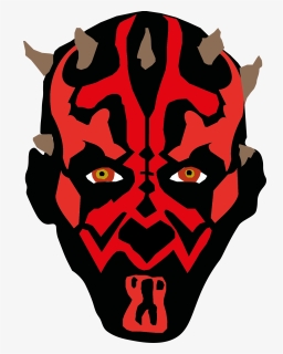 Head Illustrator Character Darth Fictional Drawing - Darth Maul Face Png, Transparent Png, Free Download
