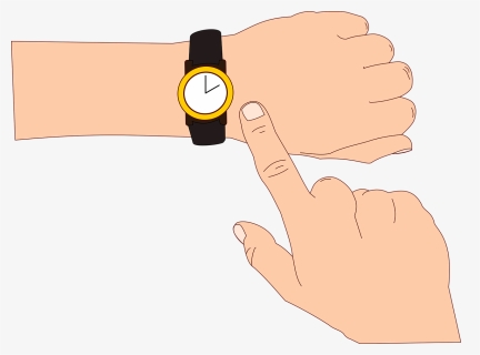 Hands, First Person, Clock, Time, Watch, Hurry, Hour - Wrist With Watch Clipart, HD Png Download, Free Download
