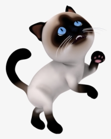 3d Cartoon Cat Character Asking For Food - Cartoon 3d Character Png, Transparent Png, Free Download