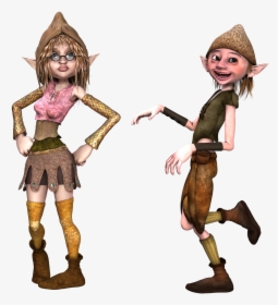 Boy And Girl Elf Pose Free Picture - Мальчик Поза, HD Png Download, Free Download